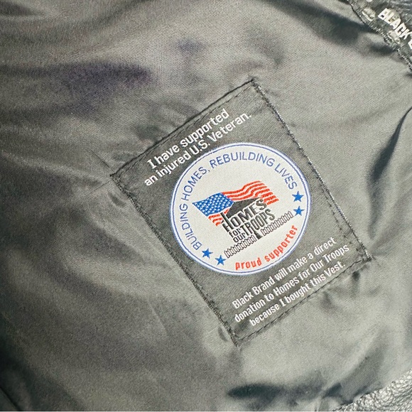 Black Brand Mens Motorcycle Club Top Grain Leather Vest Hidden Snaps | Size 3XL - Picture 9 of 16